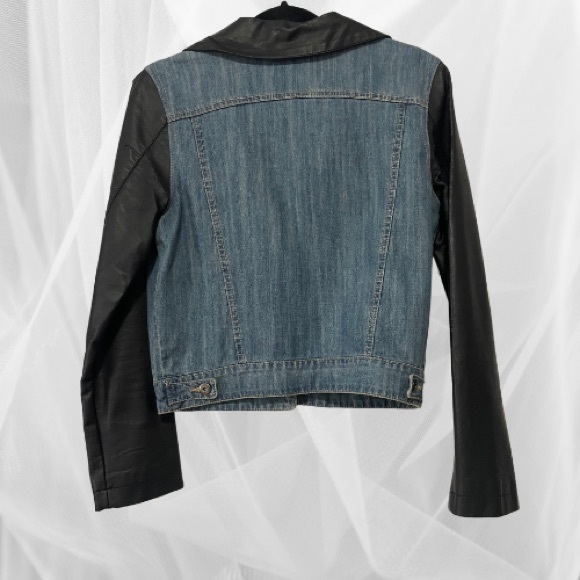 Denim and leather jacket - Picture 2 of 6